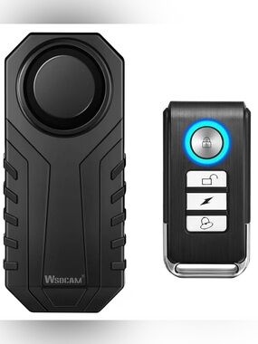 WSDCAM Black Portable Alarm with Remote Key Fob